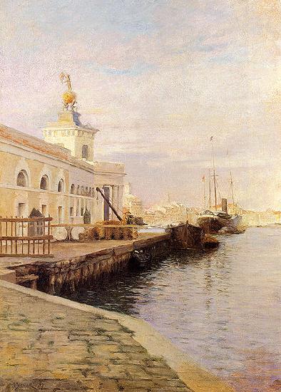 Julius L.Stewart View Of Venice Spain oil painting art